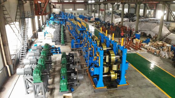 0.8·6.0mm Moinho de tubos de aço galvanizado a quente e equipamento de formação de rolos para produção de tubos GI, tubos de cerca, tubos de estufa e tubos estruturais
