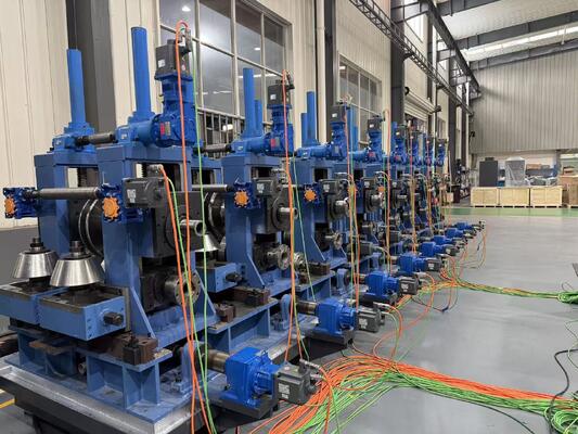 Máquina formadora de rolos de tubos EMT e moinhos de tubos retangulares de aço para produção de conduítes elétricos e tubos estruturais